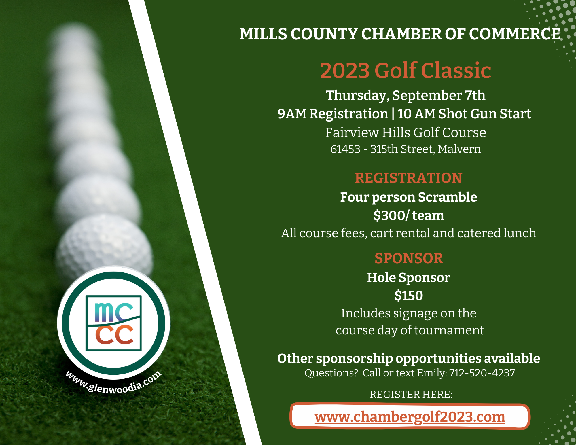 2023 Mills County Chamber of Commerce Golf Classic